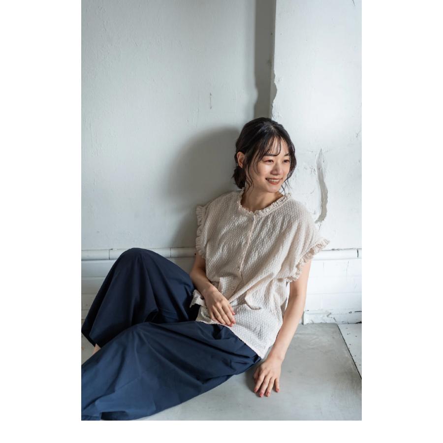 [B] 【SALE・セール】 ヤラ YARRA タックパンツ パンツ ワイドパンツ YARRA のコンパクトツイルタックパンツ | YARRA | 14