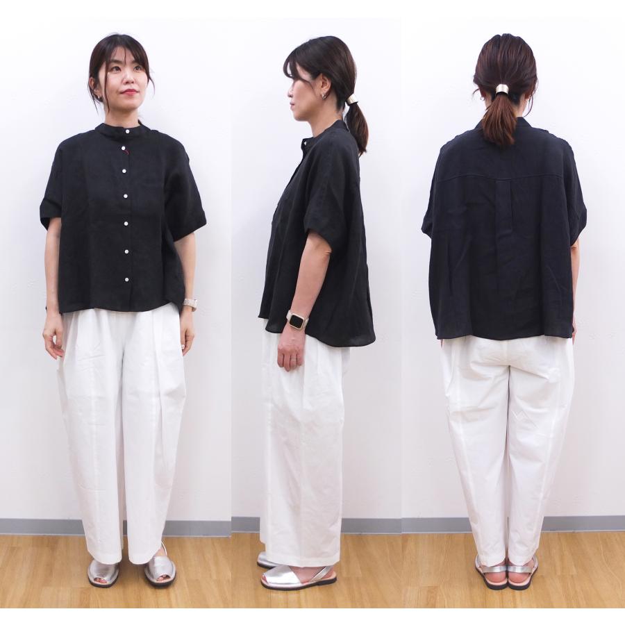 [B] 【SALE・セール】 ヤラ YARRA タックパンツ パンツ ワイドパンツ YARRA のコンパクトツイルタックパンツ | YARRA | 18