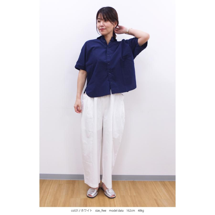 [B] 【SALE・セール】 ヤラ YARRA タックパンツ パンツ ワイドパンツ YARRA のコンパクトツイルタックパンツ | YARRA | 05