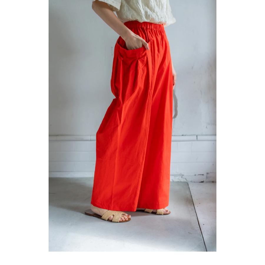 [B] 【SALE・セール】 ヤラ YARRA タックパンツ パンツ ワイドパンツ YARRA のコンパクトツイルタックパンツ | YARRA | 08