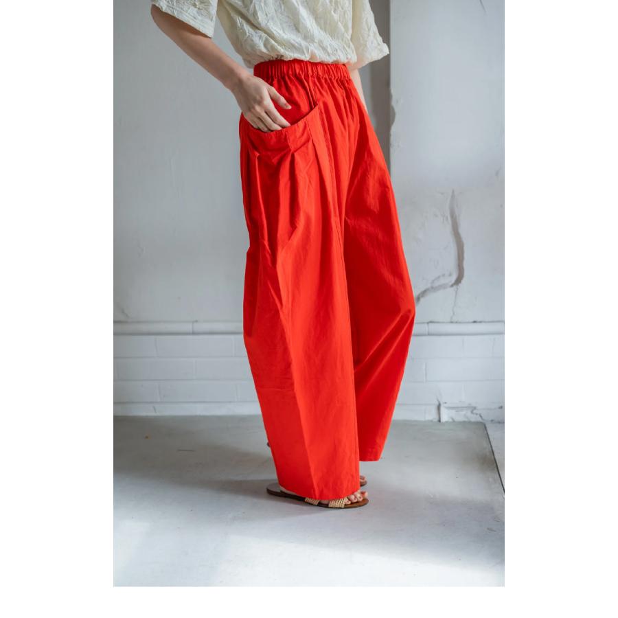 [B] 【SALE・セール】 ヤラ YARRA タックパンツ パンツ ワイドパンツ YARRA のコンパクトツイルタックパンツ | YARRA | 09