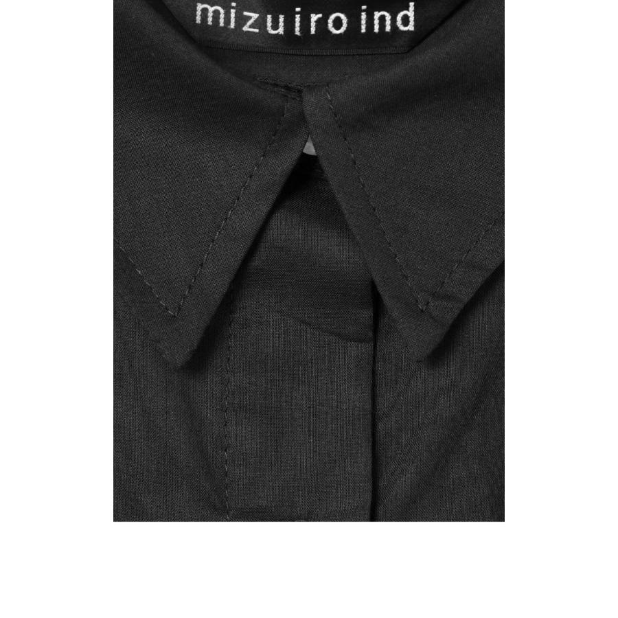 [B] 【SALE・セール】 ミズイロインド mizuiro ind ワンピース シャツワンピース レディース 日本製 フレアライン ハーフスリーブフレアシャツワンピース | mizuiroind | 06