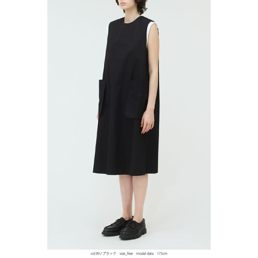 [B] 【SALE・セール】 ミズイロインド mizuiro ind ワンピース ノースリーブ ジャンバースカート レディース 日本製 無地 Aラインサイドポケットワンピース | mizuiroind | 11