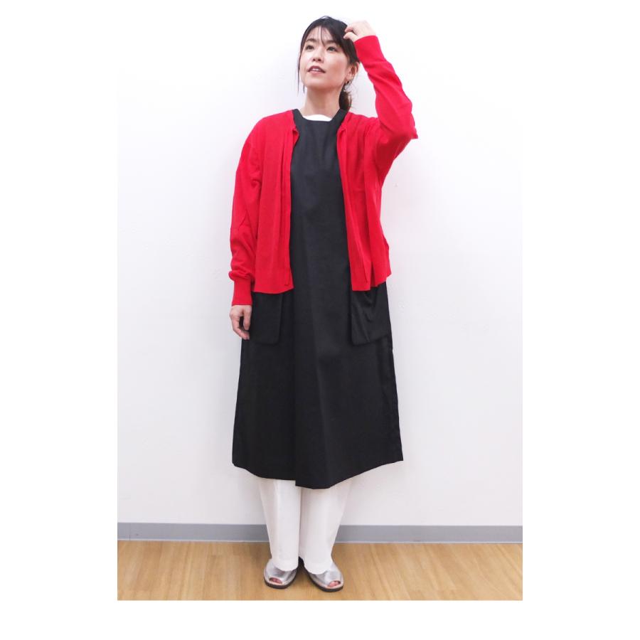 [B] 【SALE・セール】 ミズイロインド mizuiro ind ワンピース ノースリーブ ジャンバースカート レディース 日本製 無地 Aラインサイドポケットワンピース | mizuiroind | 14