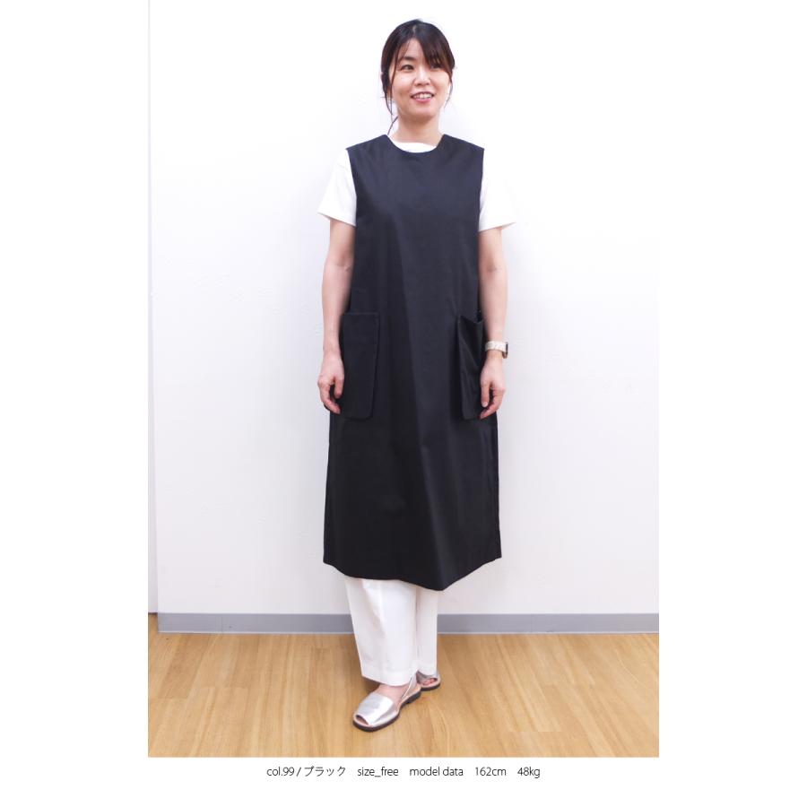 [B] 【SALE・セール】 ミズイロインド mizuiro ind ワンピース ノースリーブ ジャンバースカート レディース 日本製 無地 Aラインサイドポケットワンピース | mizuiroind | 15