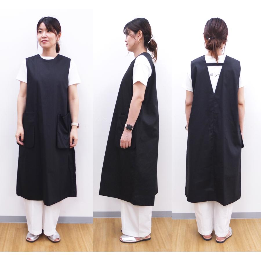 [B] 【SALE・セール】 ミズイロインド mizuiro ind ワンピース ノースリーブ ジャンバースカート レディース 日本製 無地 Aラインサイドポケットワンピース | mizuiroind | 16