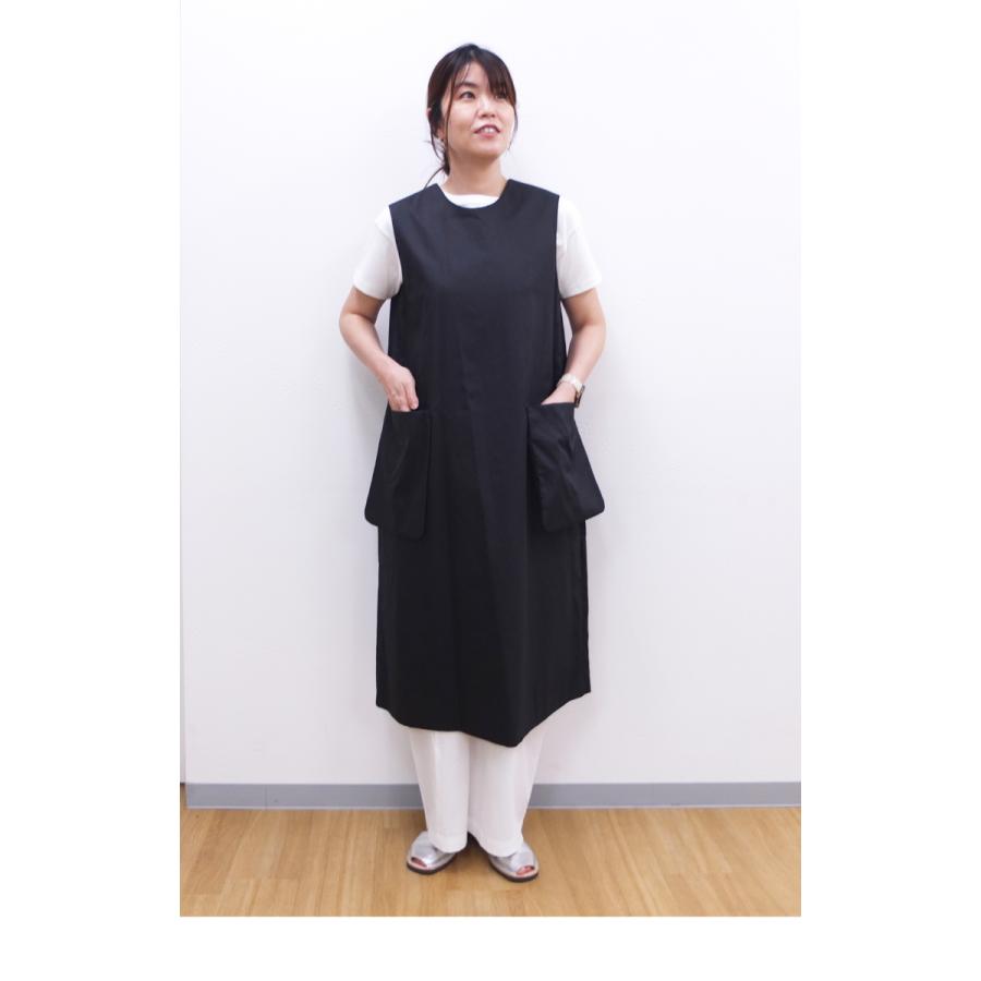 [B] 【SALE・セール】 ミズイロインド mizuiro ind ワンピース ノースリーブ ジャンバースカート レディース 日本製 無地 Aラインサイドポケットワンピース | mizuiroind | 02