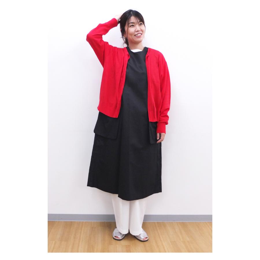 [B] 【SALE・セール】 ミズイロインド mizuiro ind ワンピース ノースリーブ ジャンバースカート レディース 日本製 無地 Aラインサイドポケットワンピース | mizuiroind | 03