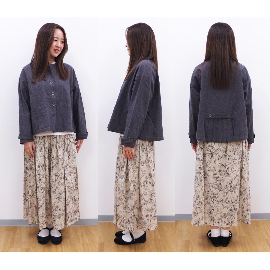 [D] 【SALE・セール】 イナ ina コットンリネン ジャケット アウター 無地 日本製 レディース シンプル ナチュラル 後ろタックジャケット | イナ | 07