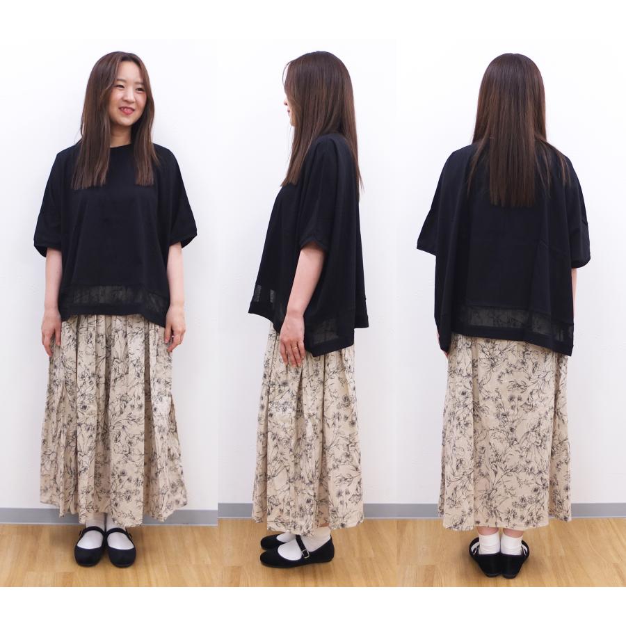 【美品】Ina　リネン混　花柄フレアスカート 　ウエストゴム　ロングスカート 楽天市場】【8月27日10時まで40%OFF】 イナ ina スカート 花柄