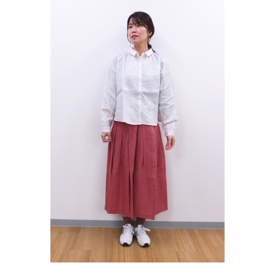 [D] 【SALE・セール】 イナ ina フレンチリネン リネン シャツ ブラウス 無地 日本製 レディース シンプル ナチュラル フレンチリネン100長袖シャツブラウス | イナ | 03