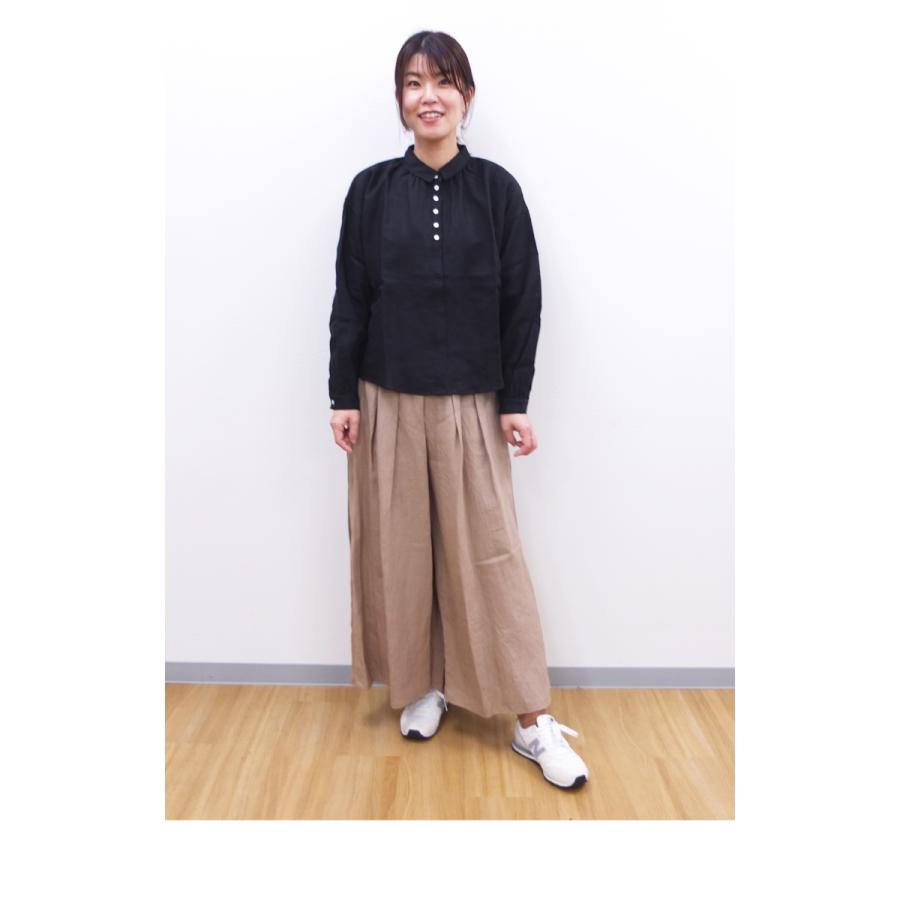 [D] 【SALE・セール】 イナ ina フレンチリネン リネン シャツ ブラウス 無地 日本製 レディース シンプル ナチュラル フレンチリネン100長袖シャツブラウス | イナ | 04
