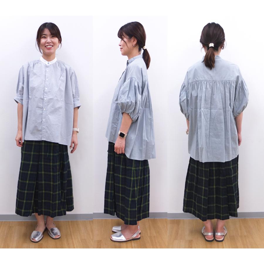 [D] 【SALE・セール】 イナ ina チェック スカート ロングスカート リネンスカート 日本製 さらっと涼しい綿麻タータンチェックウエストタックスカート | イナ | 11