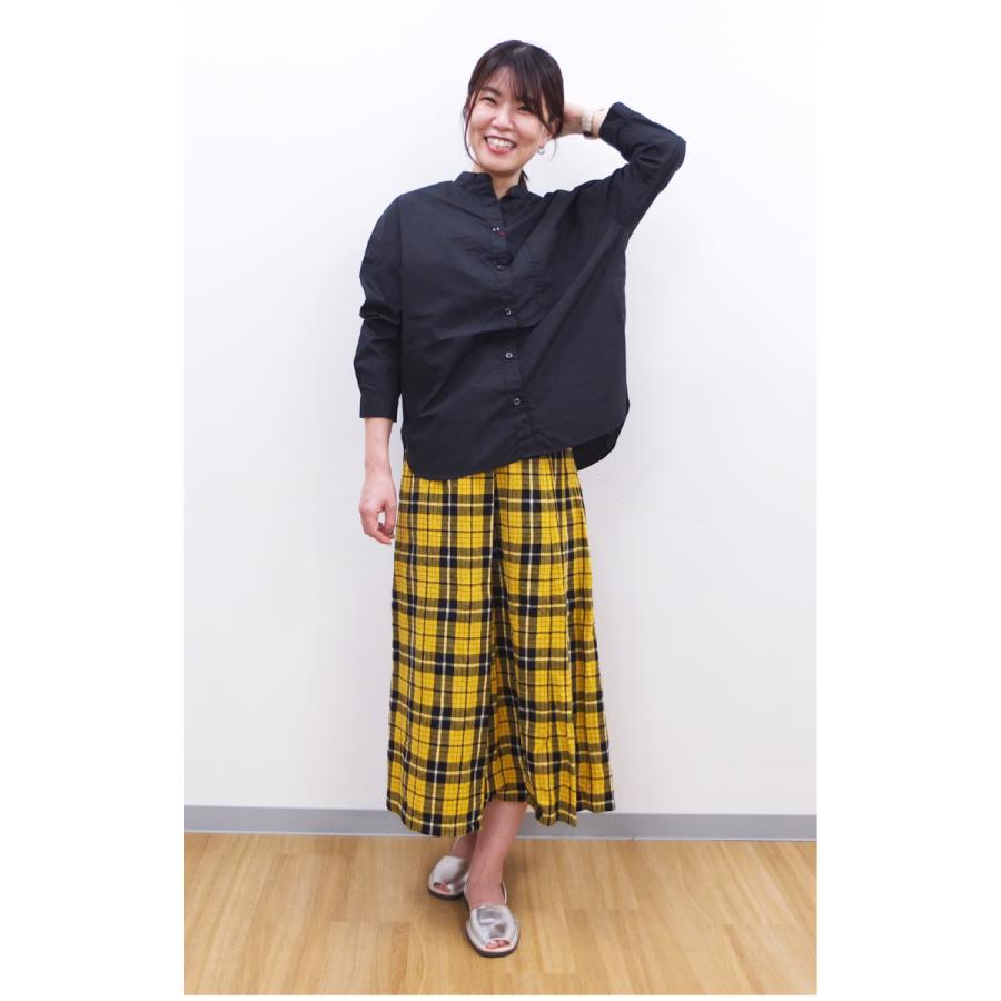 [D] 【SALE・セール】 イナ ina チェック スカート ロングスカート リネンスカート 日本製 さらっと涼しい綿麻タータンチェックウエストタックスカート | イナ | 08