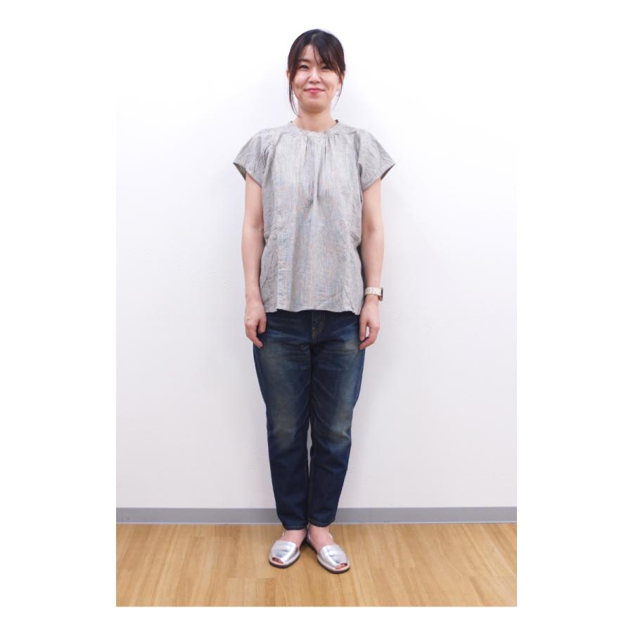 [B] 【SALE・セール】イナ ina シャツ ブラウス 2WAY チェック ギンガムチェック ストライプ 日本製 綿麻２WAYシャツブラウス | イナ | 13