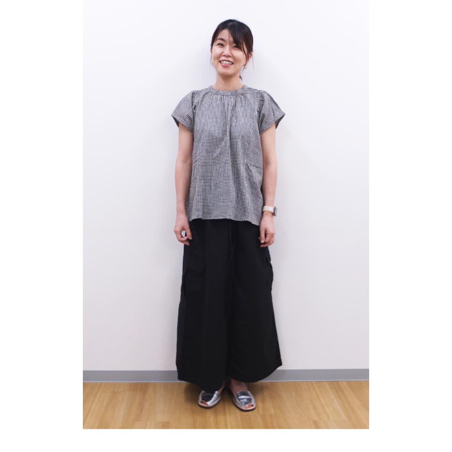 [B] 【SALE・セール】イナ ina シャツ ブラウス 2WAY チェック ギンガムチェック ストライプ 日本製 綿麻２WAYシャツブラウス | イナ | 06