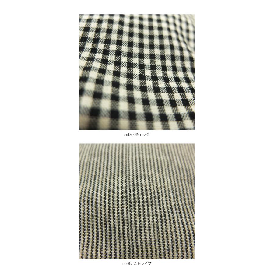 [B] 【SALE・セール】イナ ina シャツ ブラウス 2WAY チェック ギンガムチェック ストライプ 日本製 綿麻２WAYシャツブラウス | イナ | 07