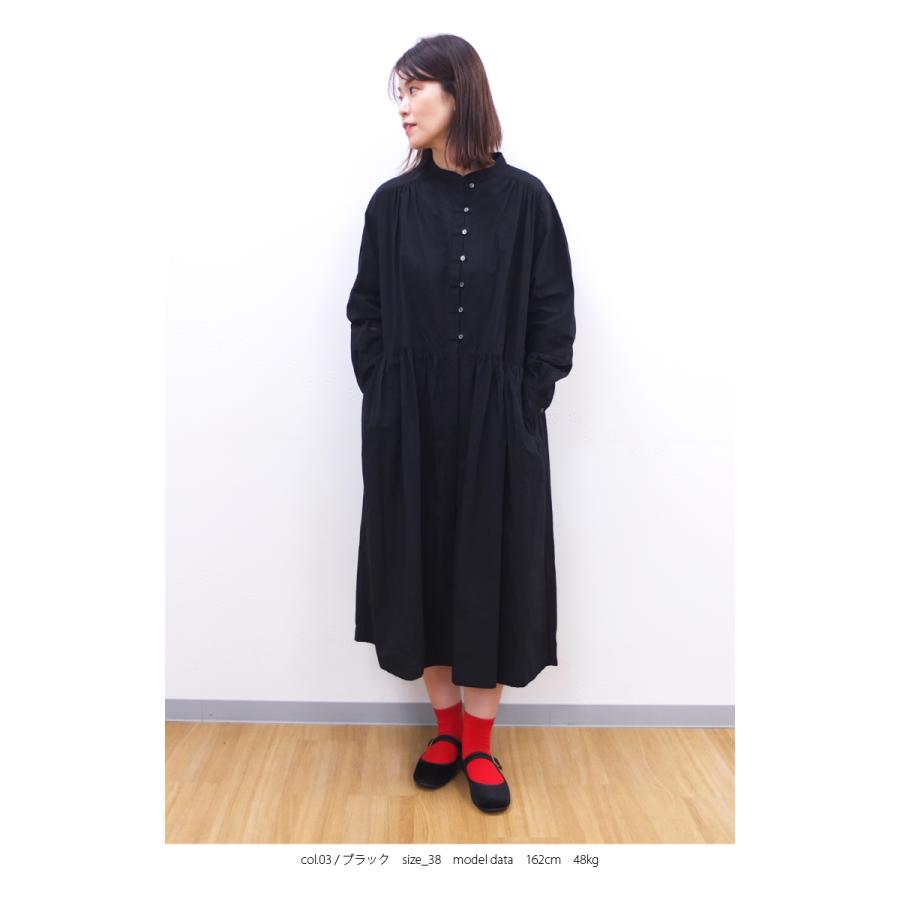 [B] 【SALE・セール】イナ ina ワンピース 無地 Made in Japan 日本製 レディース シンプル ナチュラル レース使いワンピース | イナ | 02