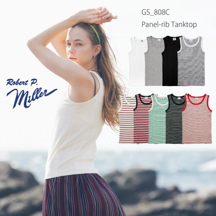 [C] 【クーポン利用で10%OFF】 Robert P. Miller ロバート P ミラー GS_808C Panel-rib Tanktop タンクトップ カットソー Uネック | Robert P. Miller