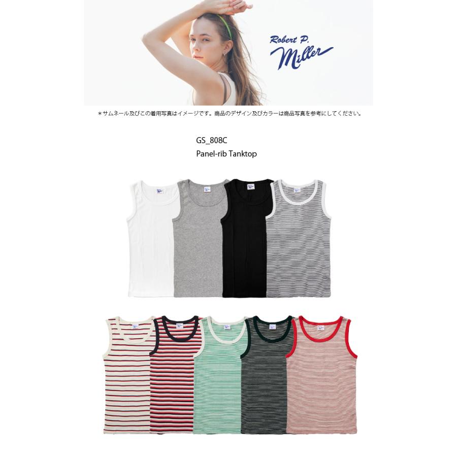 [C] 【クーポン利用で10%OFF】 Robert P. Miller ロバート P ミラー GS_808C Panel-rib Tanktop タンクトップ カットソー Uネック | Robert P. Miller | 01