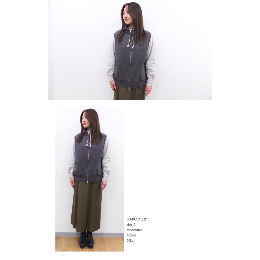 [D] 【SALE・セール】 ダナファヌル Dana Faneuil 裏毛 ベスト ジップベスト スタンド ノースリーブ スウェット カットソー 日本製 ヴィンテージ裏毛 | DANA FANEUIL | 04