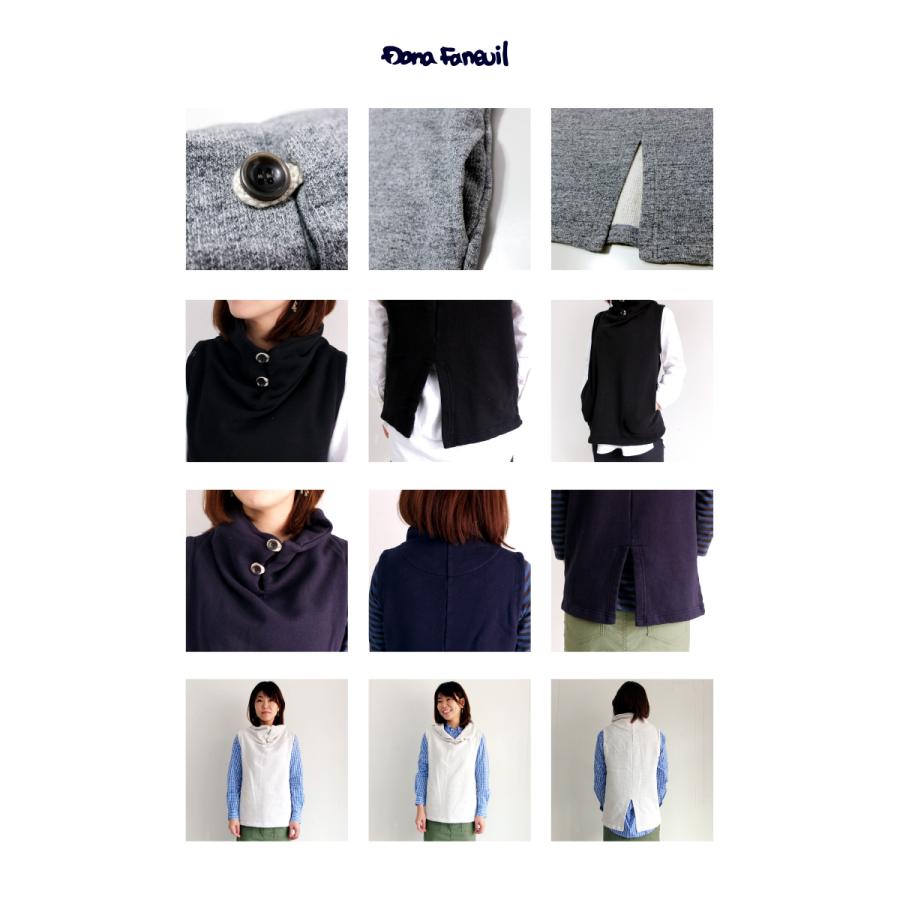 [A] 【SALE・セール】 ダナファヌル Dana Faneuil ムラ糸 ガーゼ裏毛 裏毛 ベスト スタンド ノースリーブ スウェット カットソー 日本製 | DANA FANEUIL | 03