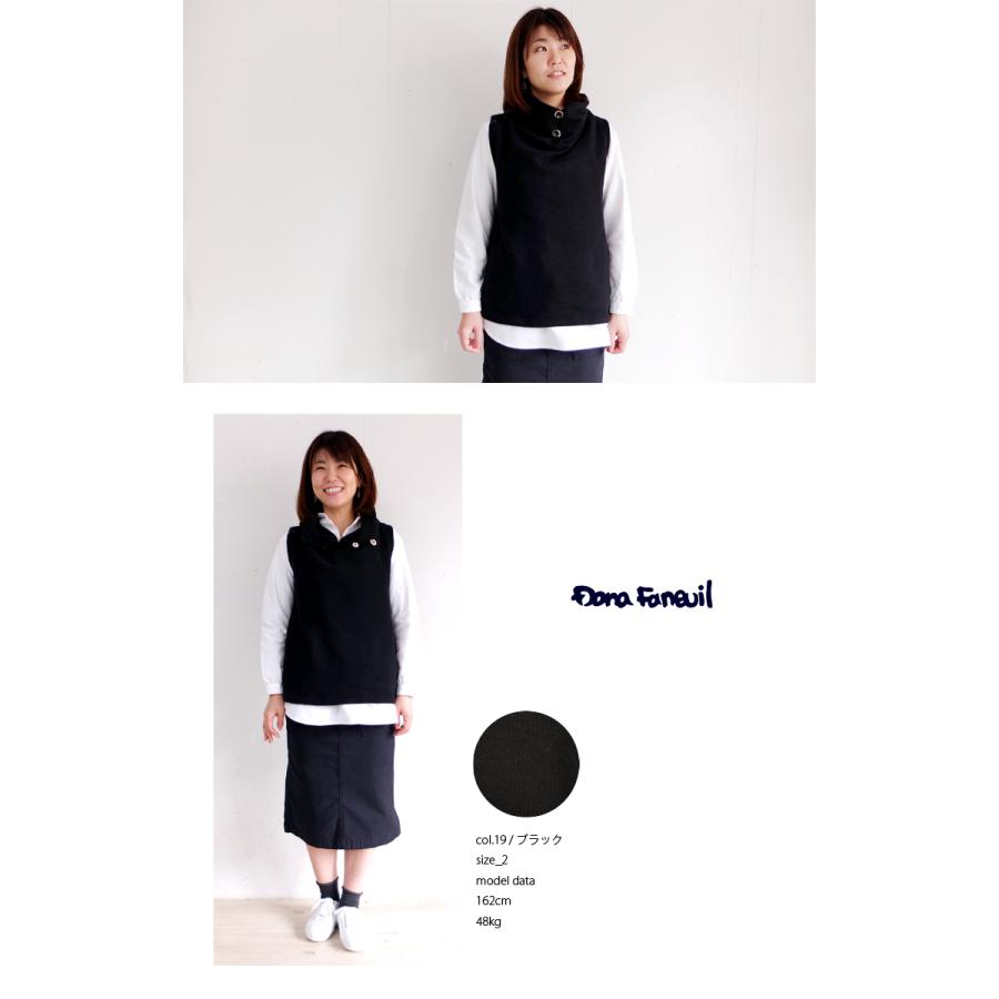 [A] 【SALE・セール】 ダナファヌル Dana Faneuil ムラ糸 ガーゼ裏毛 裏毛 ベスト スタンド ノースリーブ スウェット カットソー 日本製 | DANA FANEUIL | 04