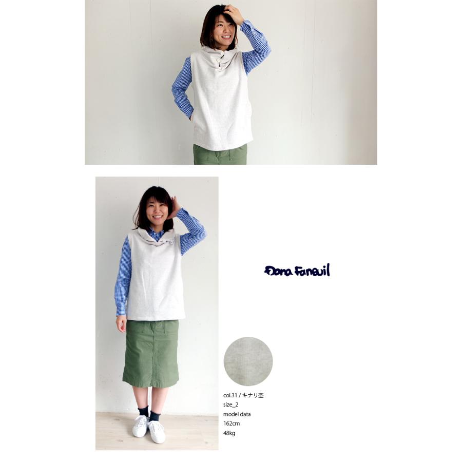 [A] 【SALE・セール】 ダナファヌル Dana Faneuil ムラ糸 ガーゼ裏毛 裏毛 ベスト スタンド ノースリーブ スウェット カットソー 日本製 | DANA FANEUIL | 06
