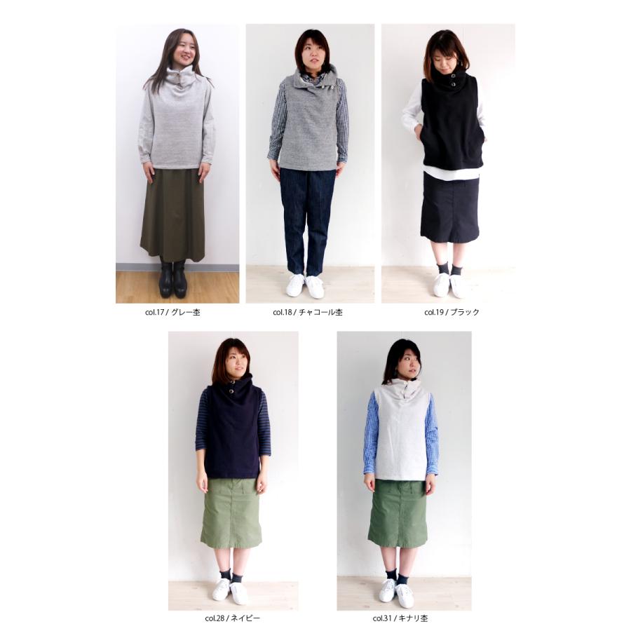 [A] 【SALE・セール】 ダナファヌル Dana Faneuil ムラ糸 ガーゼ裏毛 裏毛 ベスト スタンド ノースリーブ スウェット カットソー 日本製 | DANA FANEUIL | 07