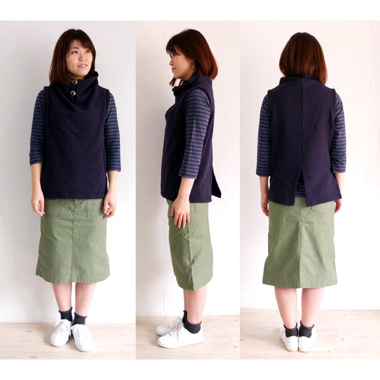 [A] 【SALE・セール】 ダナファヌル Dana Faneuil ムラ糸 ガーゼ裏毛 裏毛 ベスト スタンド ノースリーブ スウェット カットソー 日本製 | DANA FANEUIL | 08