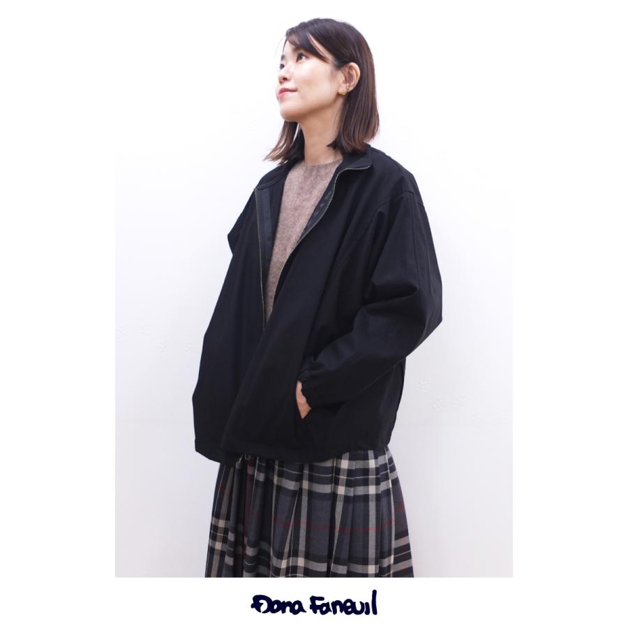 [B] 【SALE・セール】 ダナファヌル Dana Faneuil 綿 アウター ジャケット ブルゾン レディース 日本製 長袖 ジップフロントスタンドカラージャケット | DANA FANEUIL | 01