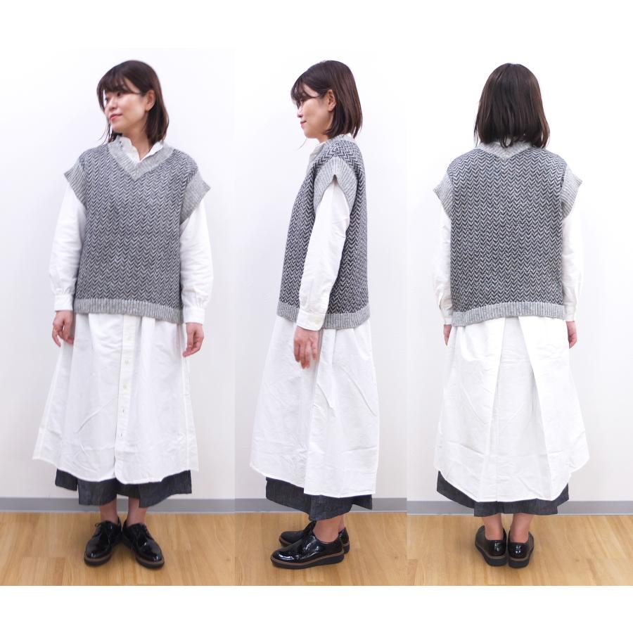 [H] 【SALE・セール】 ダナファヌル Dana Faneuil ニット ニットベスト ベスト ノースリーブ ヘリンボーン レディース ヘリンボーン柄 | DANA FANEUIL | 06