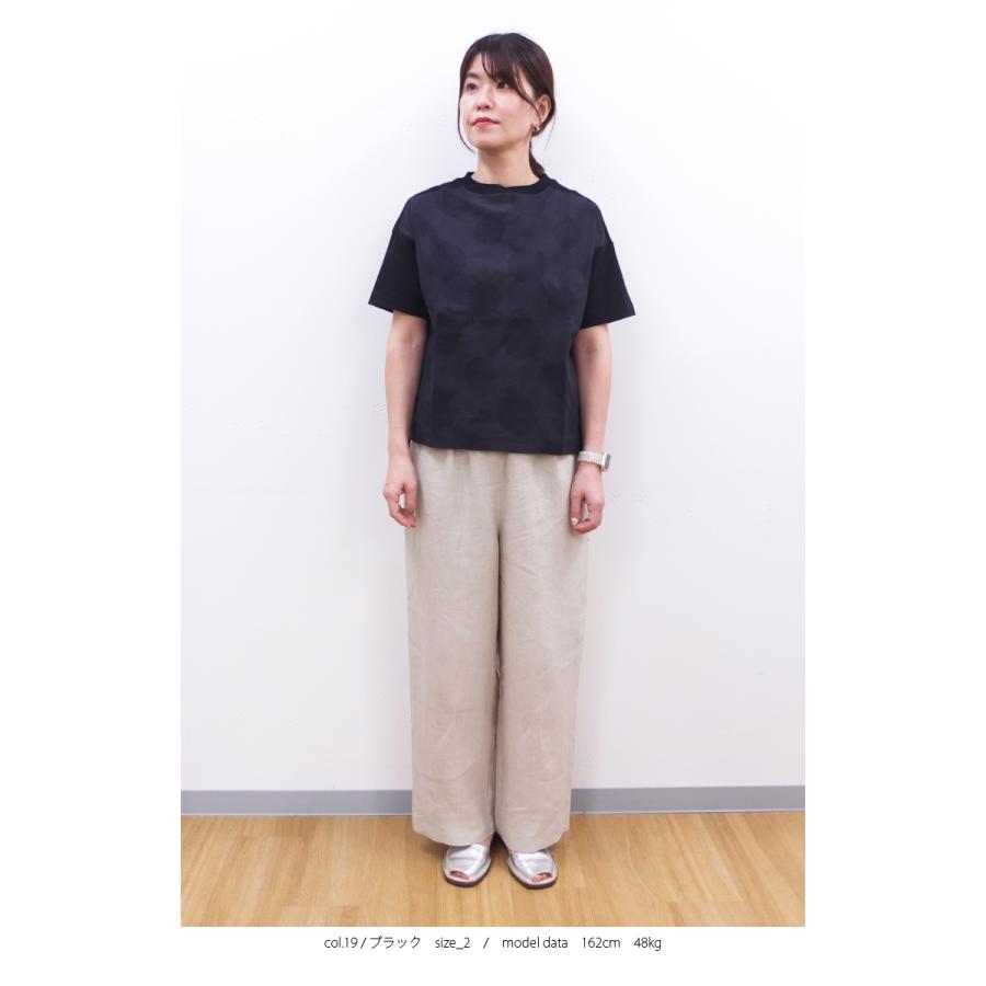 [D] 【SALE・セール】 ダナファヌル Dana Faneuil カットソー Tシャツ ドット 水玉 半袖 レディース 日本製 ドット布帛ｘカットソー | DANA FANEUIL | 04