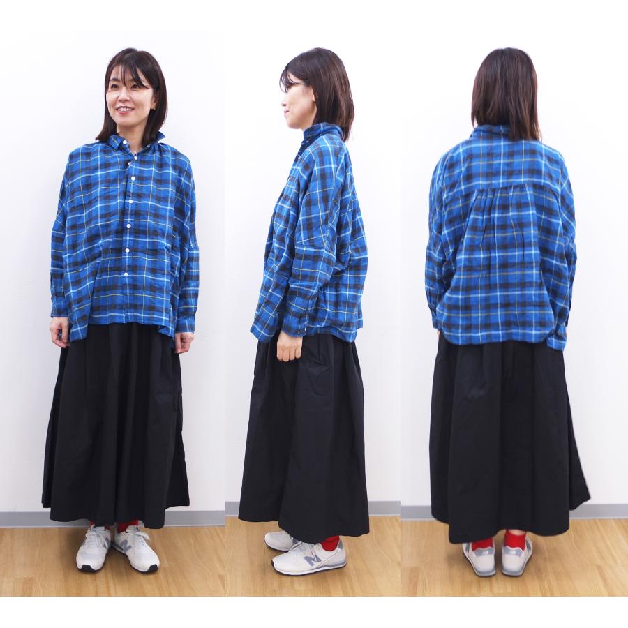 [B] 【SALE・セール】ダナファヌル Dana Faneuil チェック シャツ ブラウス ワイドシャツ レディース 日本製 長袖 チェックワイドシャツ | DANA FANEUIL | 09