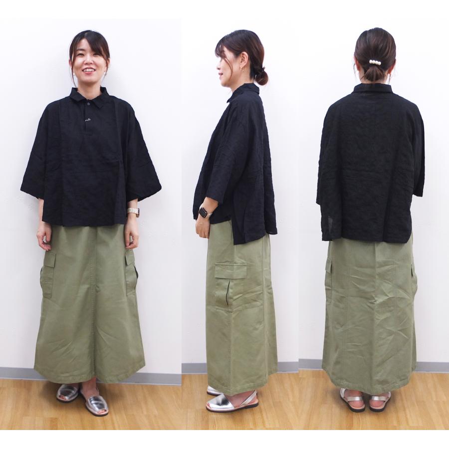 [D] 【SALE・セール】 ダナファヌル Dana Faneuil チェック シャツ 七分袖 ブラウス レディース 日本製 モダールシャーリング七分袖プルオーバーシャツ | DANA FANEUIL | 10