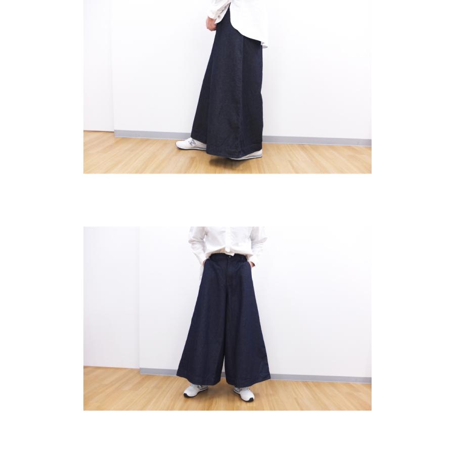 [D] 【SALE・セール】 ダナファヌル Dana Faneuil デニム ジーンズ パンツ ワイドパンツ キュロットパンツ 日本製 コットンリネンワイドデニムパンツ | DANA FANEUIL | 02