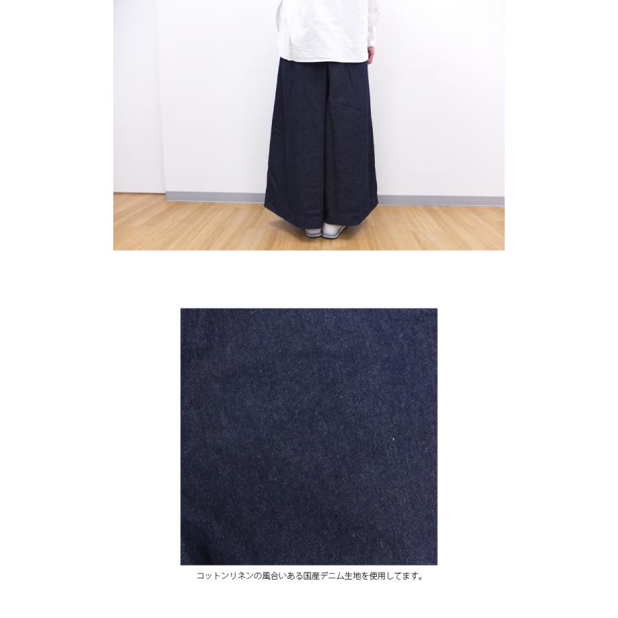 [D] 【SALE・セール】 ダナファヌル Dana Faneuil デニム ジーンズ パンツ ワイドパンツ キュロットパンツ 日本製 コットンリネンワイドデニムパンツ | DANA FANEUIL | 03