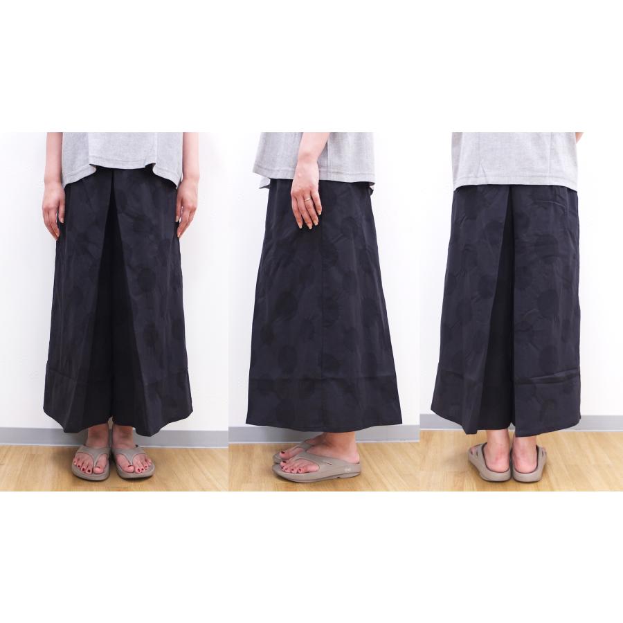 [D] 【SALE・セール】 ダナファヌル Dana Faneuil ドット 水玉 ジャガード 綿 麻 パンツ イージーパンツ ワイドパンツ キュロットパンツ 日本製 | DANA FANEUIL | 12