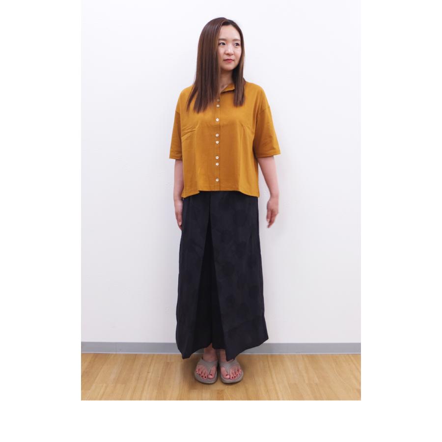 [D] 【SALE・セール】 ダナファヌル Dana Faneuil ドット 水玉 ジャガード 綿 麻 パンツ イージーパンツ ワイドパンツ キュロットパンツ 日本製 | DANA FANEUIL | 02