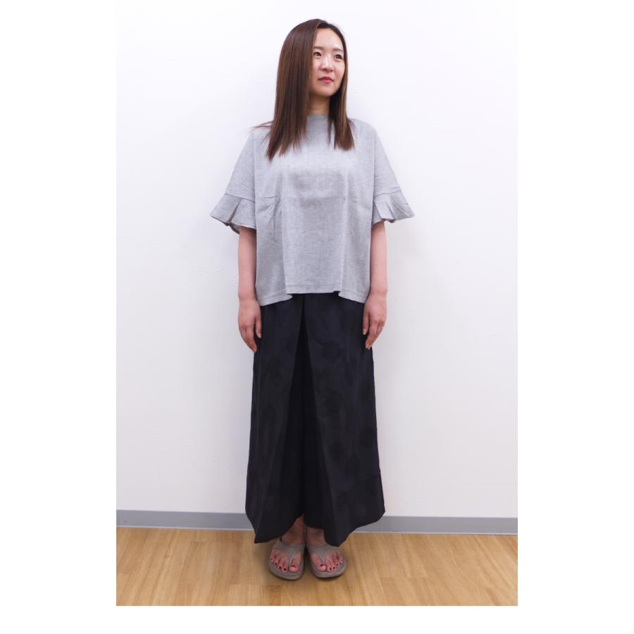 [D] 【SALE・セール】 ダナファヌル Dana Faneuil ドット 水玉 ジャガード 綿 麻 パンツ イージーパンツ ワイドパンツ キュロットパンツ 日本製 | DANA FANEUIL | 03