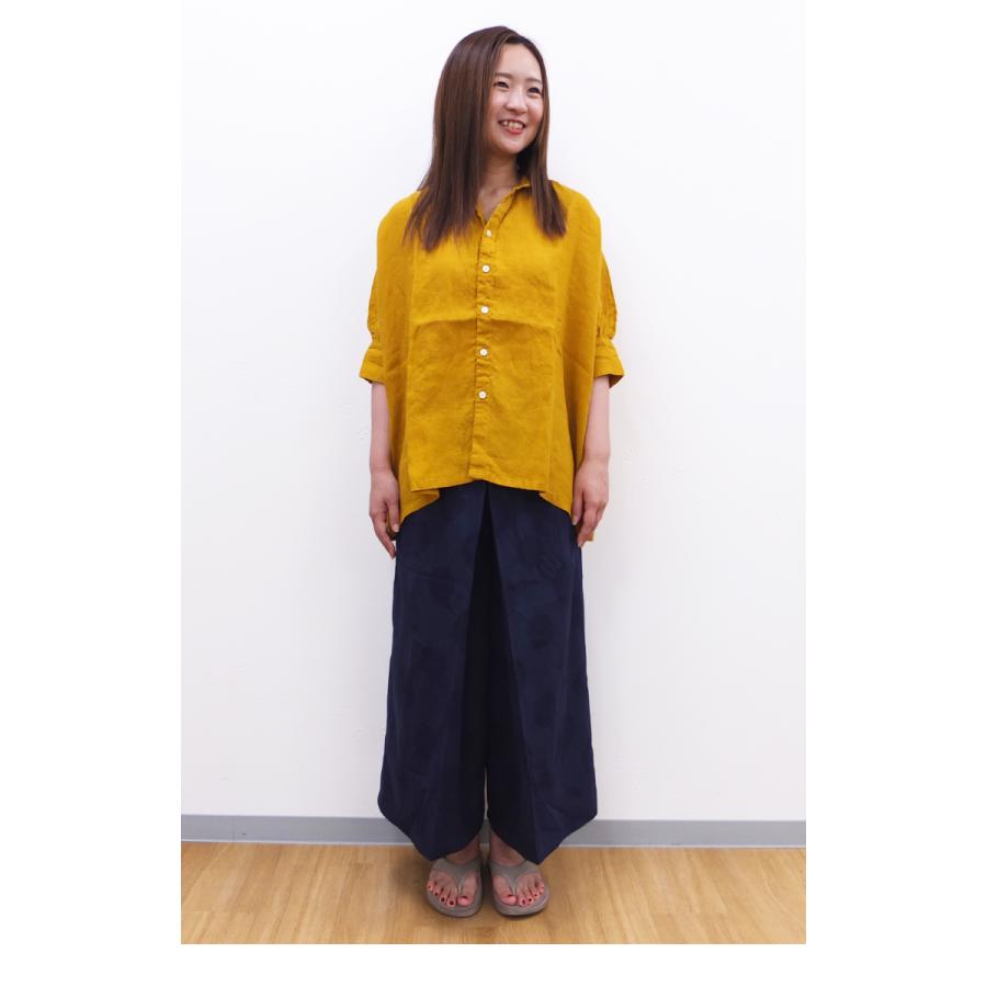 [D] 【SALE・セール】 ダナファヌル Dana Faneuil ドット 水玉 ジャガード 綿 麻 パンツ イージーパンツ ワイドパンツ キュロットパンツ 日本製 | DANA FANEUIL | 06