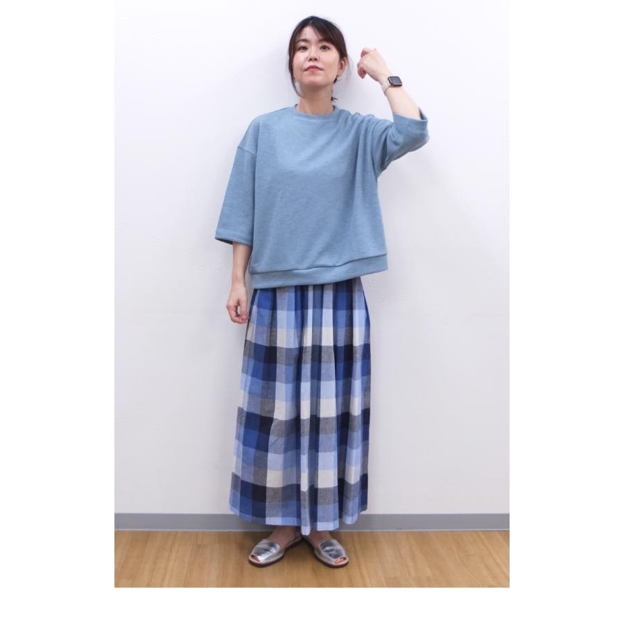 [D] 【SALE・セール】 ファヌル Faneuil カットソー スウェット トレーナー レディース 日本製 JAPAN リネンライクダブルフェイスワイドプルオーバー | FANEUIL | 02