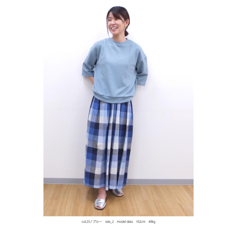 [D] 【SALE・セール】 ファヌル Faneuil カットソー スウェット トレーナー レディース 日本製 JAPAN リネンライクダブルフェイスワイドプルオーバー | FANEUIL | 03