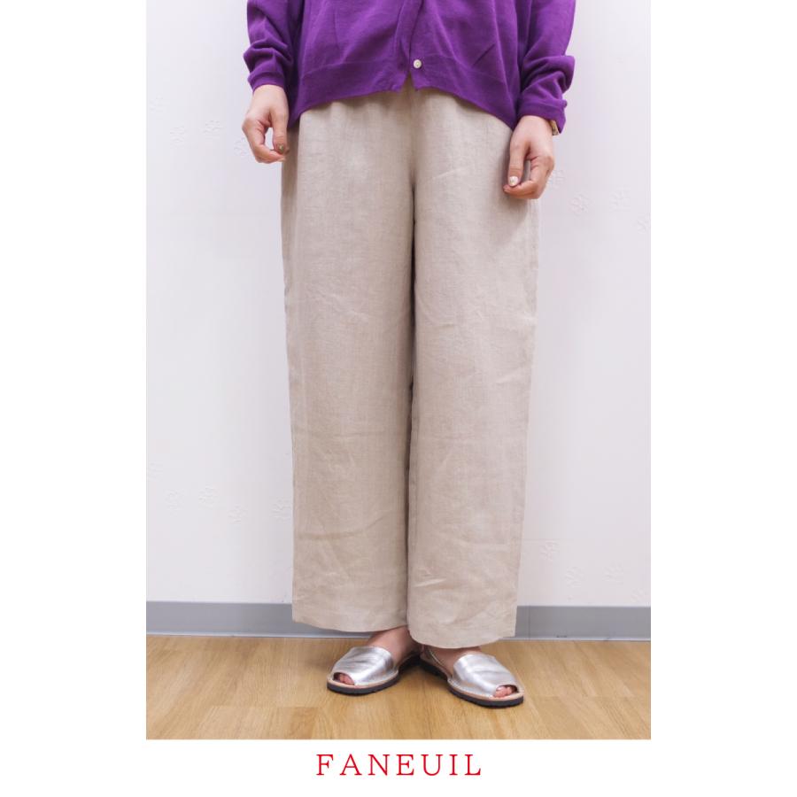[D] 【SALE・セール】 ファヌル Faneuil パンツ リネンパンツ イージーパンツ フレンチリネン 麻 レディース 日本製 リラックス フレンチリネンパンツ | FANEUIL | 10