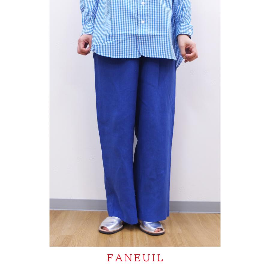 [D] 【SALE・セール】 ファヌル Faneuil パンツ リネンパンツ イージーパンツ フレンチリネン 麻 レディース 日本製 リラックス フレンチリネンパンツ | FANEUIL | 05