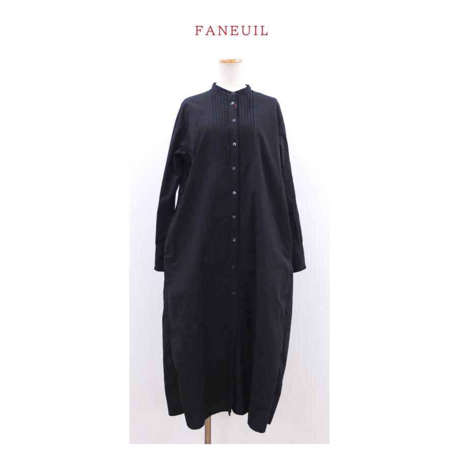 [D] 【SALE・セール】 ファヌル Faneuil ワンピース ロングシャツ 日本製 レディース バック切替プリーツワンピース | FANEUIL | 08