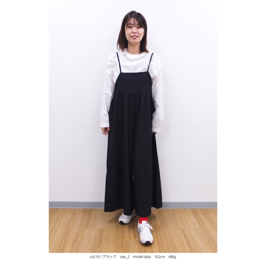 [B] 【SALE・セール】 ファヌル Faneuil ワンピース ノースリーブ キャミソール パンツ サロペット 日本製 レディース キャミソールワンピース | FANEUIL | 01
