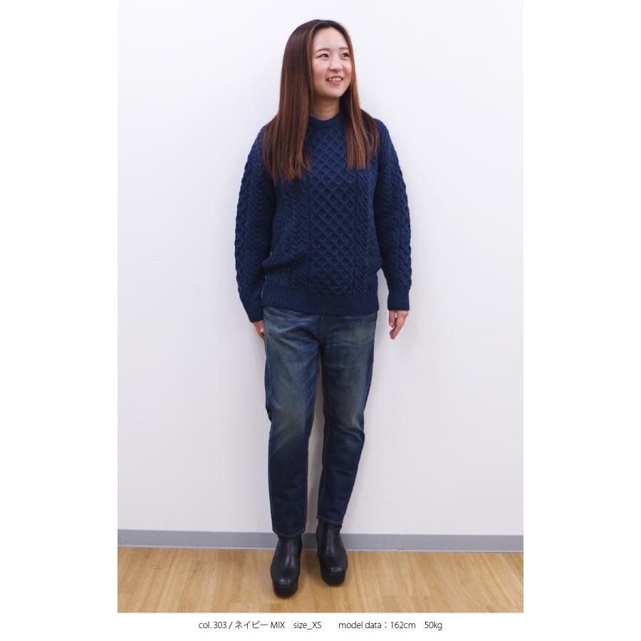 [A] 【SALE・セール】 アランウーレンミルズ Aran Woollen Mills 正規輸入品 ニット セーター ウール クルーネック フィッシャーマン アランセーター | aran WOOLLEN MILLS | 08