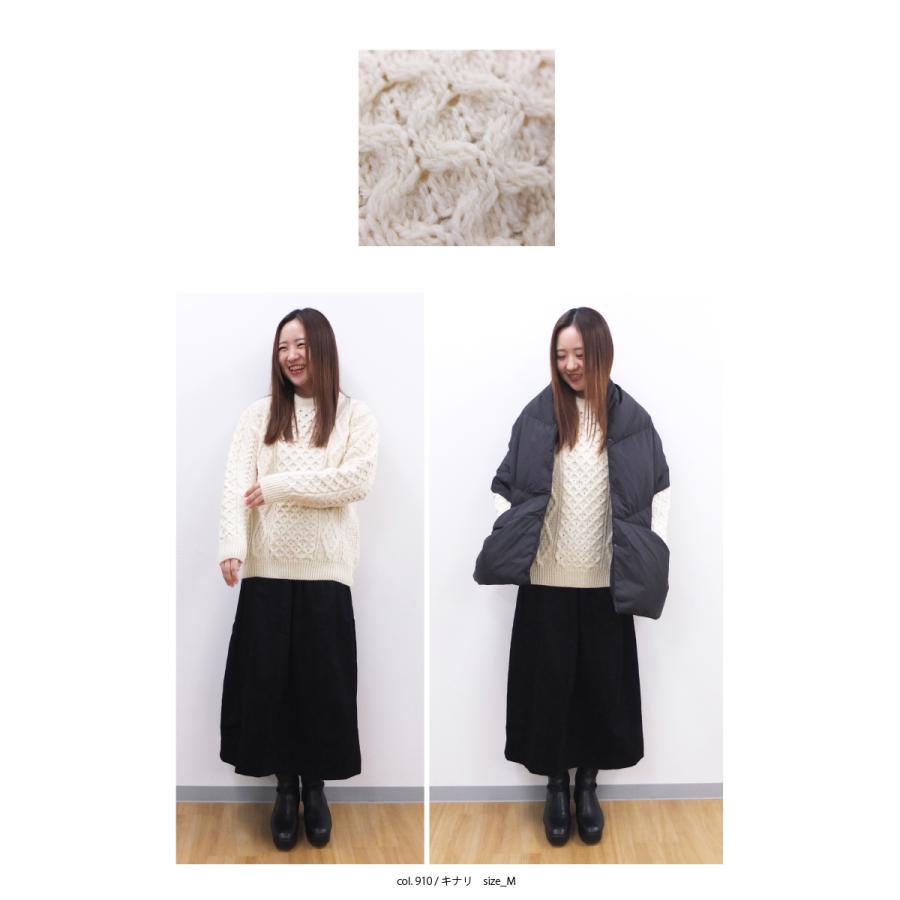 [A] 【SALE・セール】 アランウーレンミルズ Aran Woollen Mills 正規輸入品 B392 ニット セーター ウール クルーネック フィッシャーマン アランセーター | aran WOOLLEN MILLS | 02