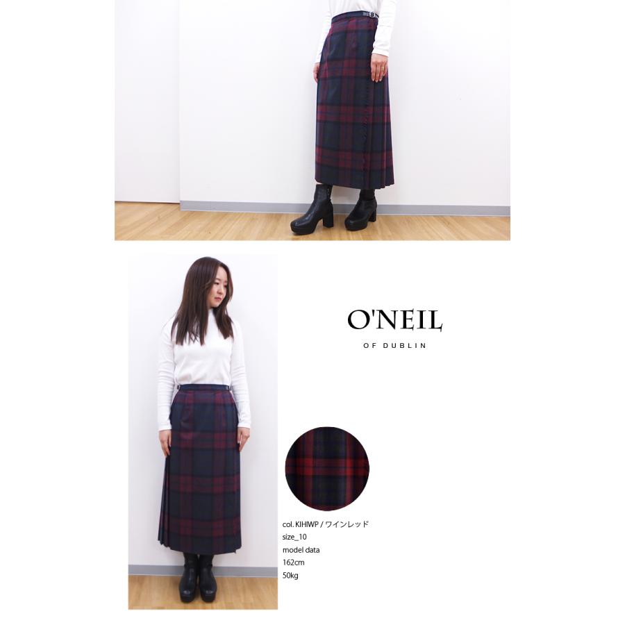 【美品】O'NEIL of DUBLIN 巻きスカート O'NEIL of DUBLIN｜aranciato別注 ウール プリーツ 巻き